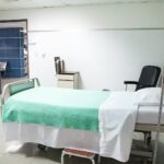 gray gatch bed in hospital